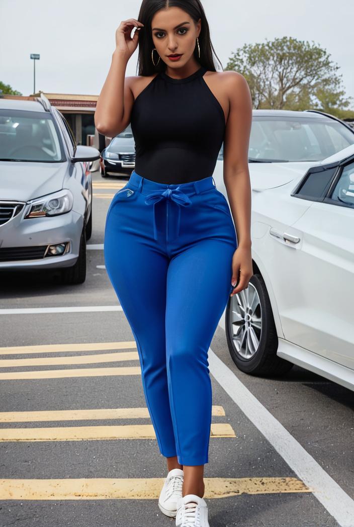 casual skinny jeans with ripped holes and slant pockets 119278