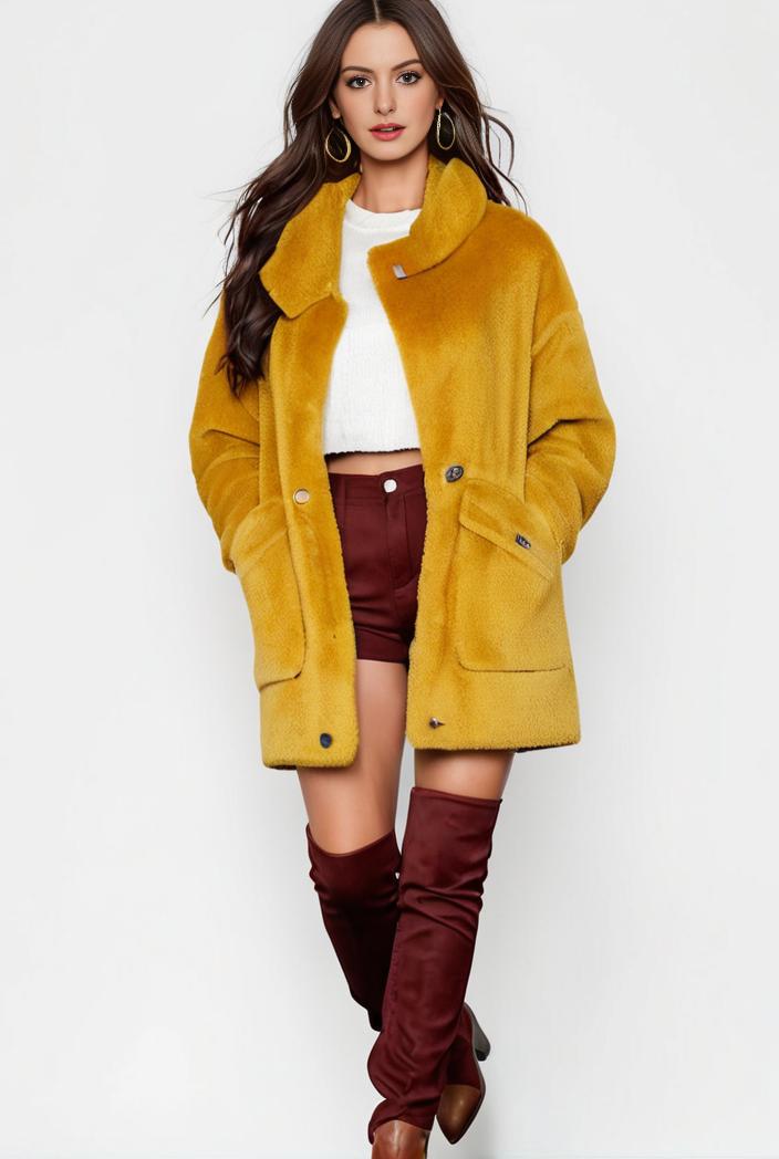 cozy winter teddy coat for women 122375