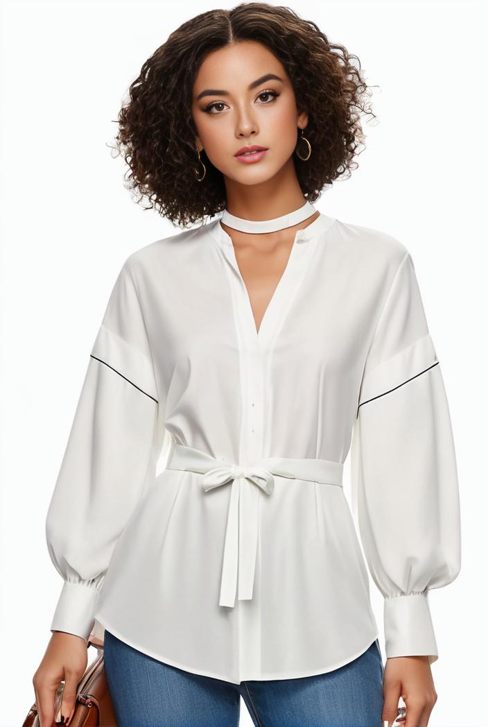 plus size casual blouse women s plus solid button up lantern sleeve turn down collar nipped waist blouse 108236