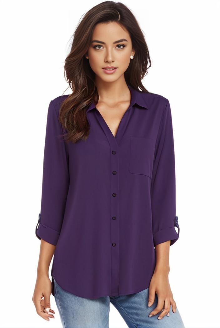 plus size casual blouse women s plus solid half sleeve turn down collar tunic top 108258