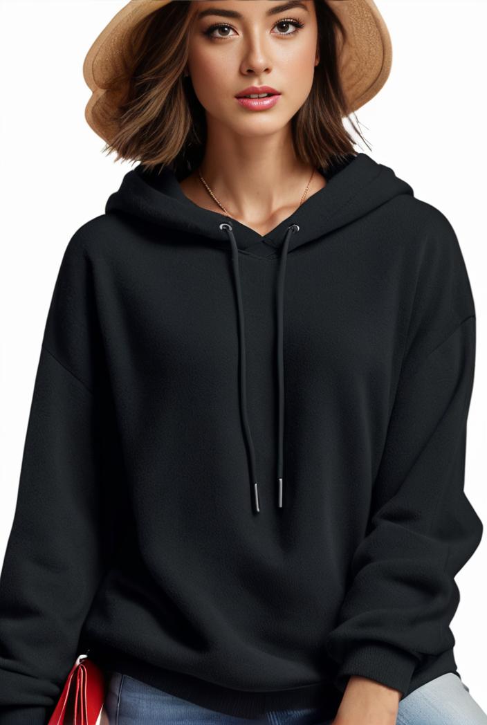 plus size casual hoodie women s plus solid ribbed long sleeve slight stretch hoodie drawstring sweatshirt 108340