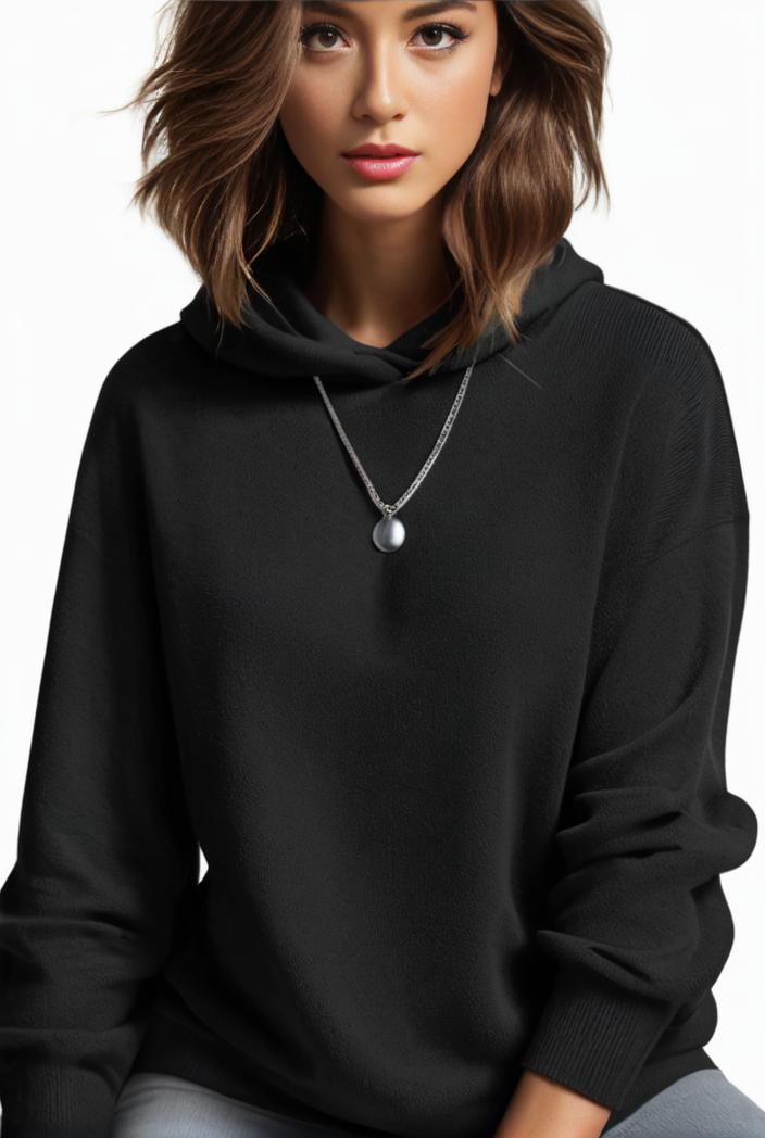 plus size casual hoodie women s plus solid ribbed long sleeve slight stretch hoodie drawstring sweatshirt 108343