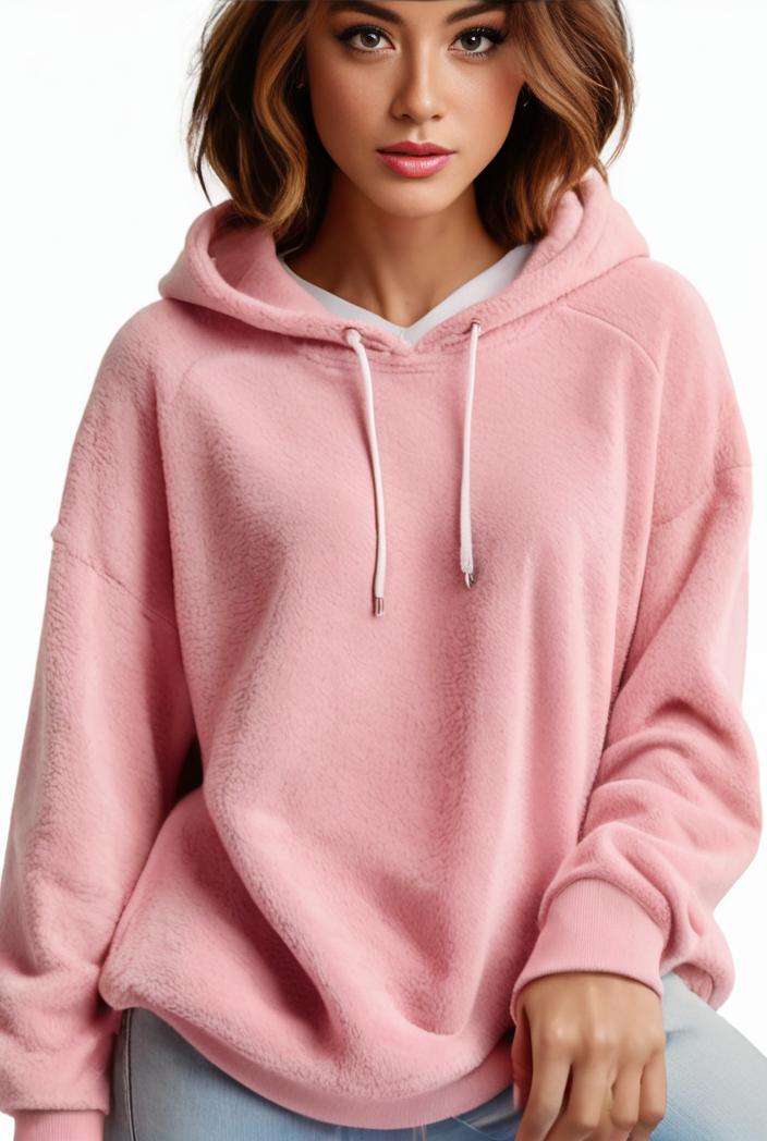 plus size casual hoodie women s plus solid ribbed long sleeve slight stretch hoodie drawstring sweatshirt 108348