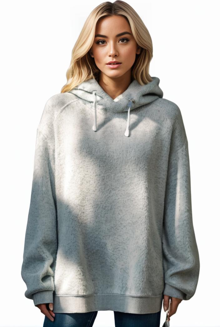 plus size casual hoodie women s plus solid ribbed long sleeve slight stretch hoodie drawstring sweatshirt 108370