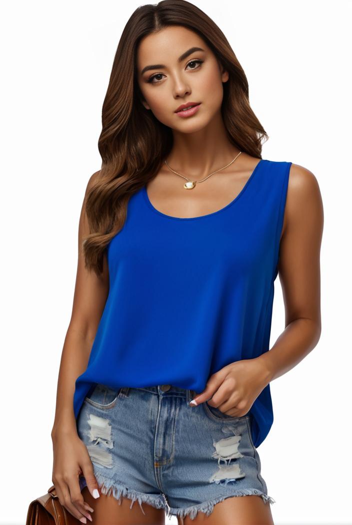 plus size casual tank top women s plus solid square neck pleated medium stretch tank top 108958