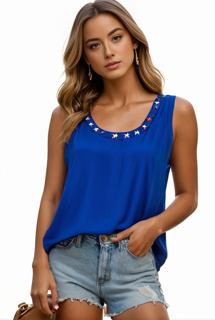 plus size casual tank top women s plus solid square neck pleated medium stretch tank top 108961