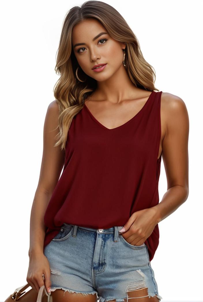 plus size casual tank top women s plus solid square neck pleated medium stretch tank top 108968