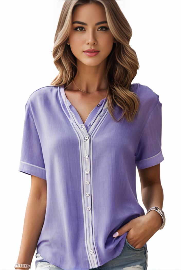 plus size elegant blouse women s plus solid contrast lace ribbed puff sleeve v neck shirt top 109206