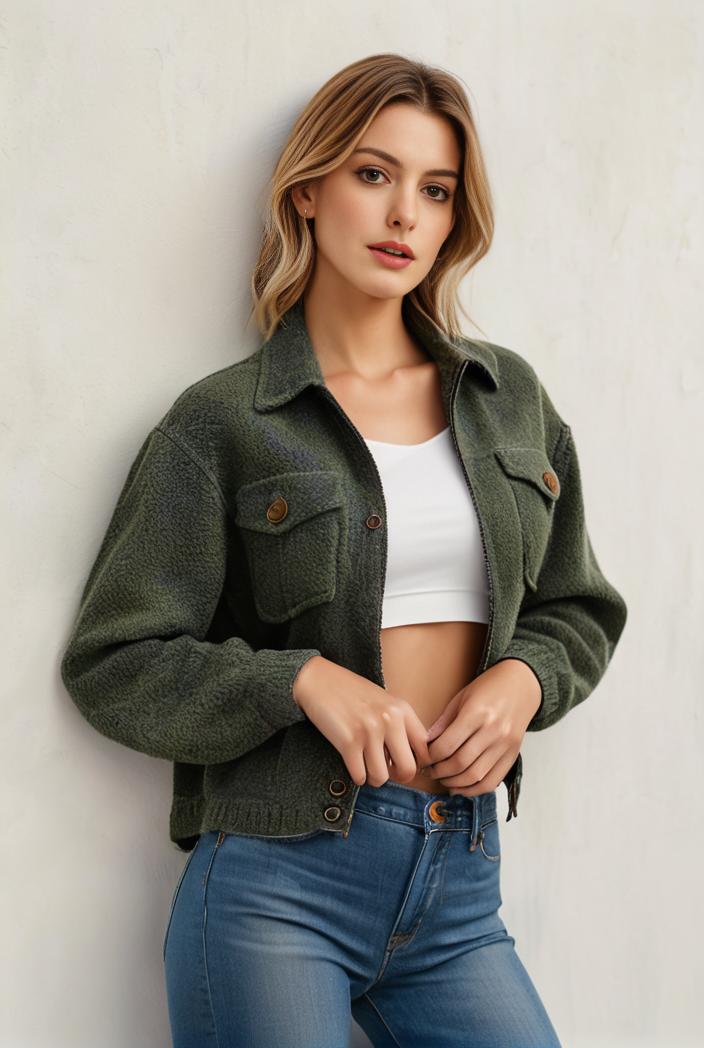 sequin bomber jacket with zipper closure and long sleeves stylish women s outerwear 116629