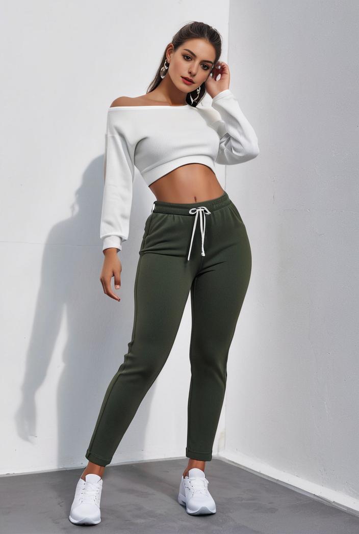 slim fit drawstring denim jeans with elastic waist for women 119620