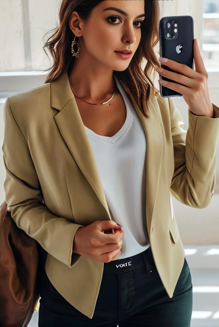 sophisticated split front blazer with long sleeves 120562