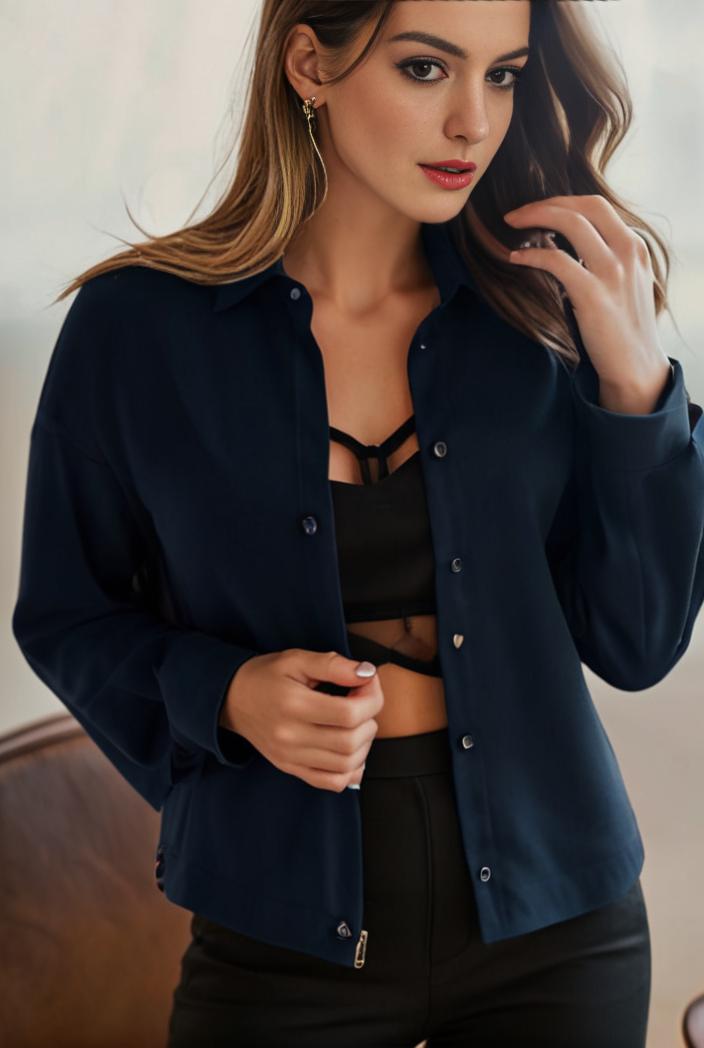 sophisticated split front blazer with long sleeves 120577