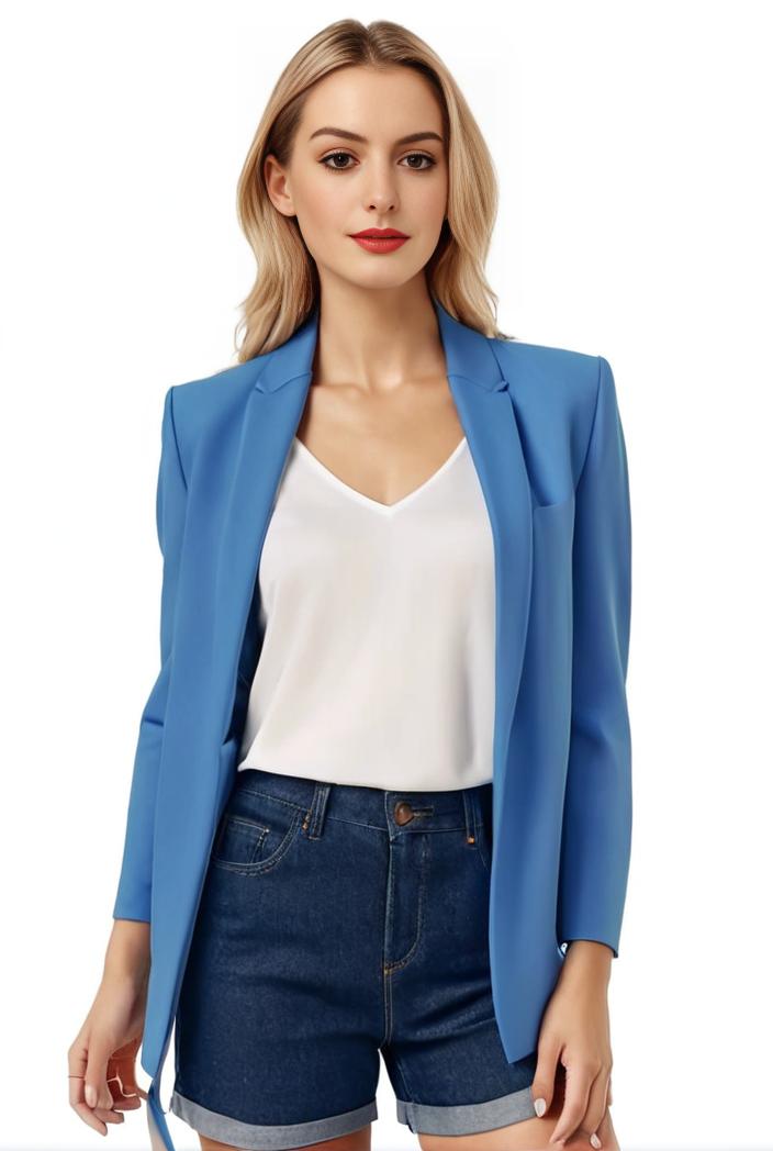 sophisticated split front blazer with long sleeves 120578