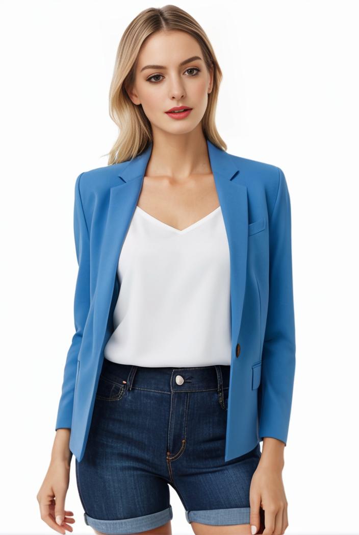 sophisticated split front blazer with long sleeves 120579