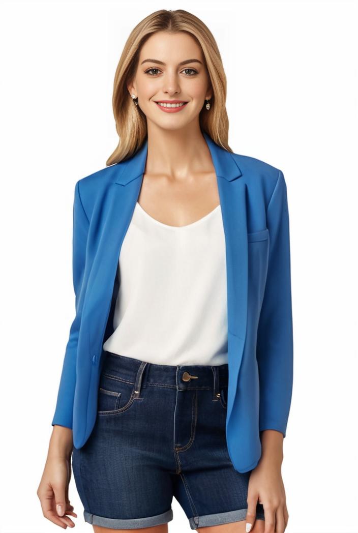 sophisticated split front blazer with long sleeves 120580