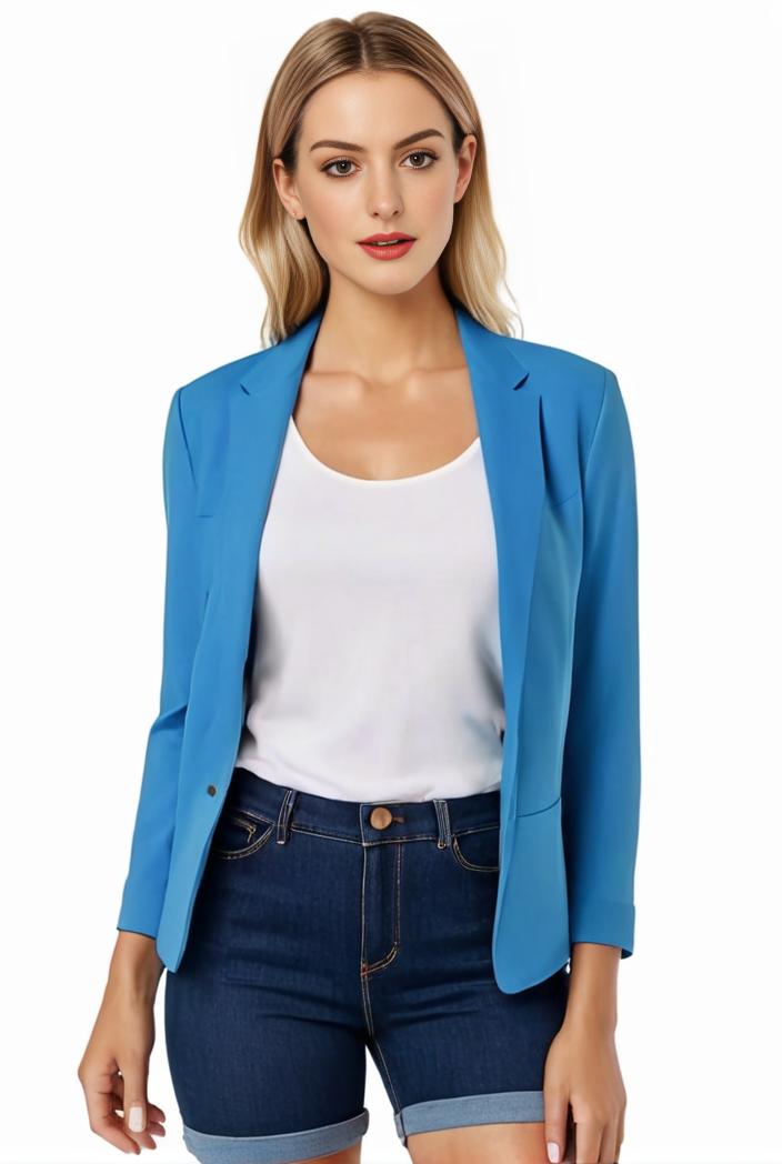 sophisticated split front blazer with long sleeves 120581