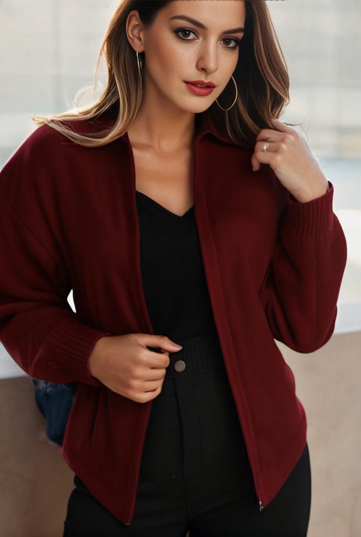 sophisticated split front blazer with long sleeves 120593