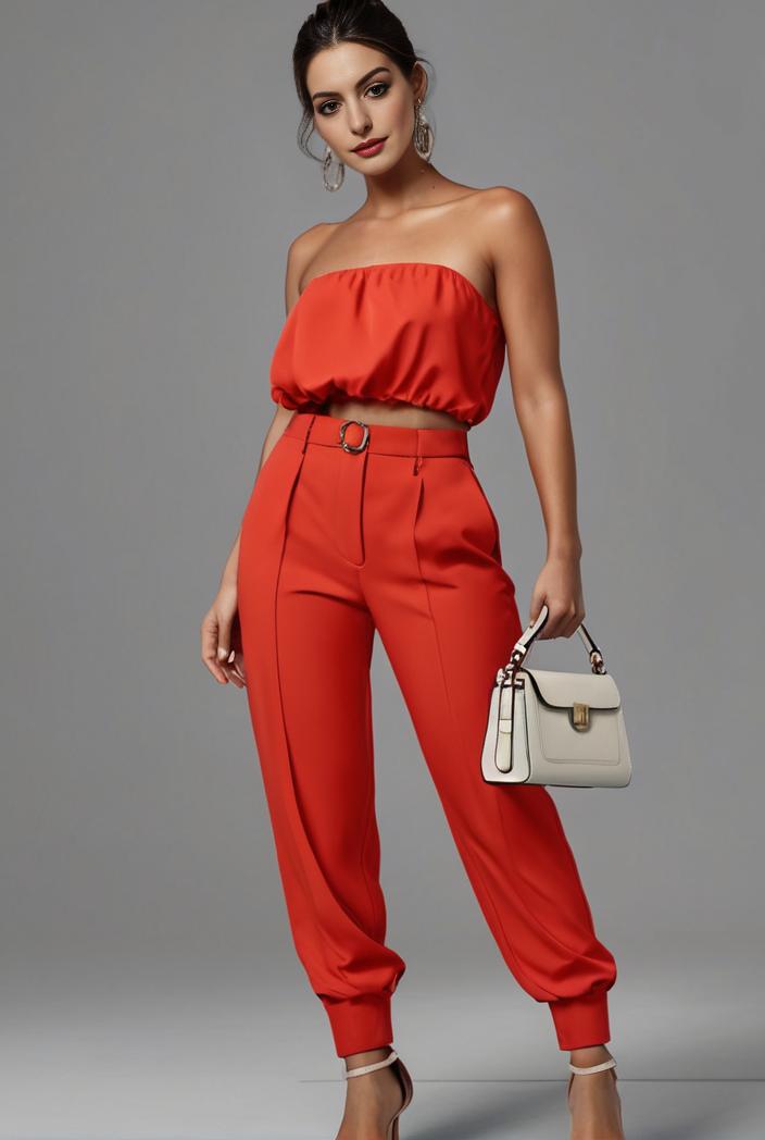 stylish sleeveless jumpsuit with tie waist and flap pockets for women 122259