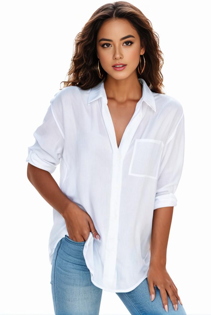 plus size formal shirt women s plus plain long sleeve turn down collar button up workwear shirt 110600