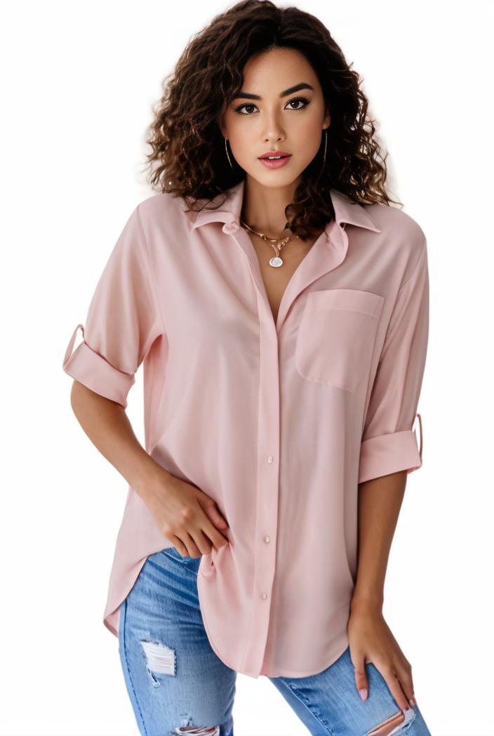 plus size formal shirt women s plus plain long sleeve turn down collar button up workwear shirt 110628