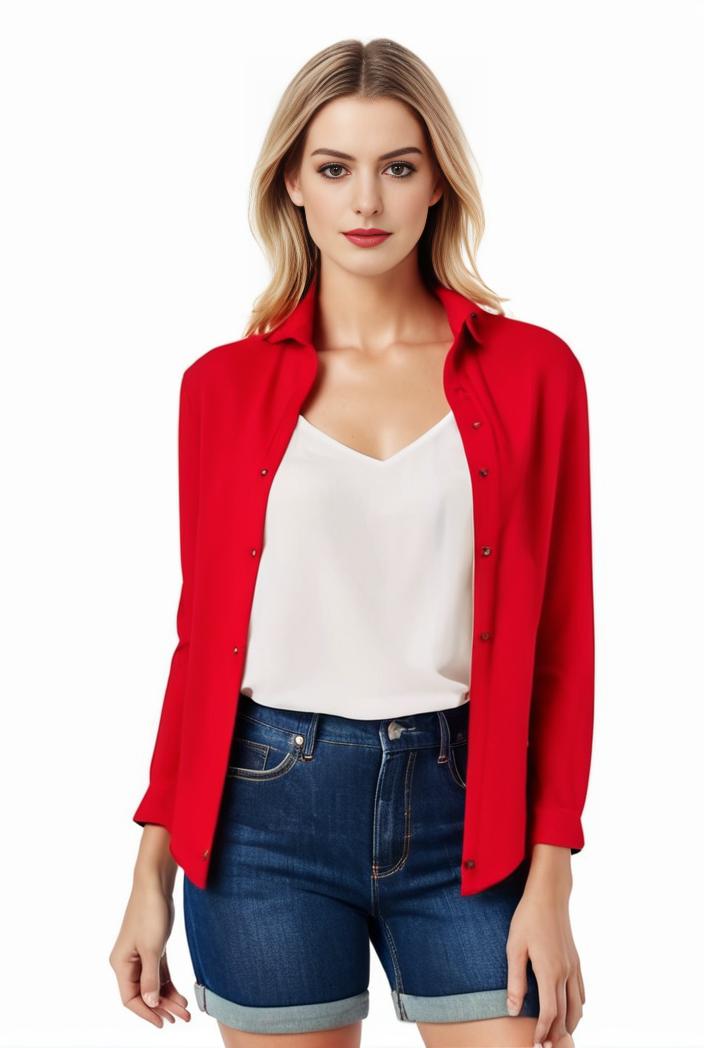 women s solid open front blazer with long sleeves for office wear 127501
