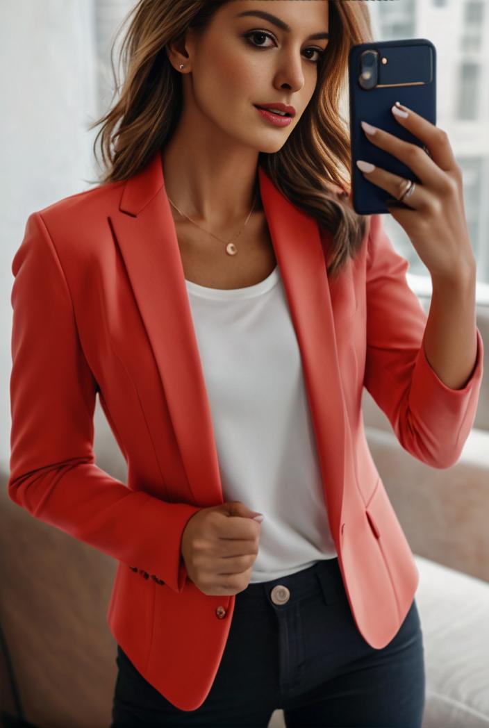 women s solid open front blazer with long sleeves for office wear 127506