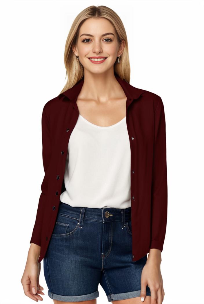 women s solid open front blazer with long sleeves for office wear 127523