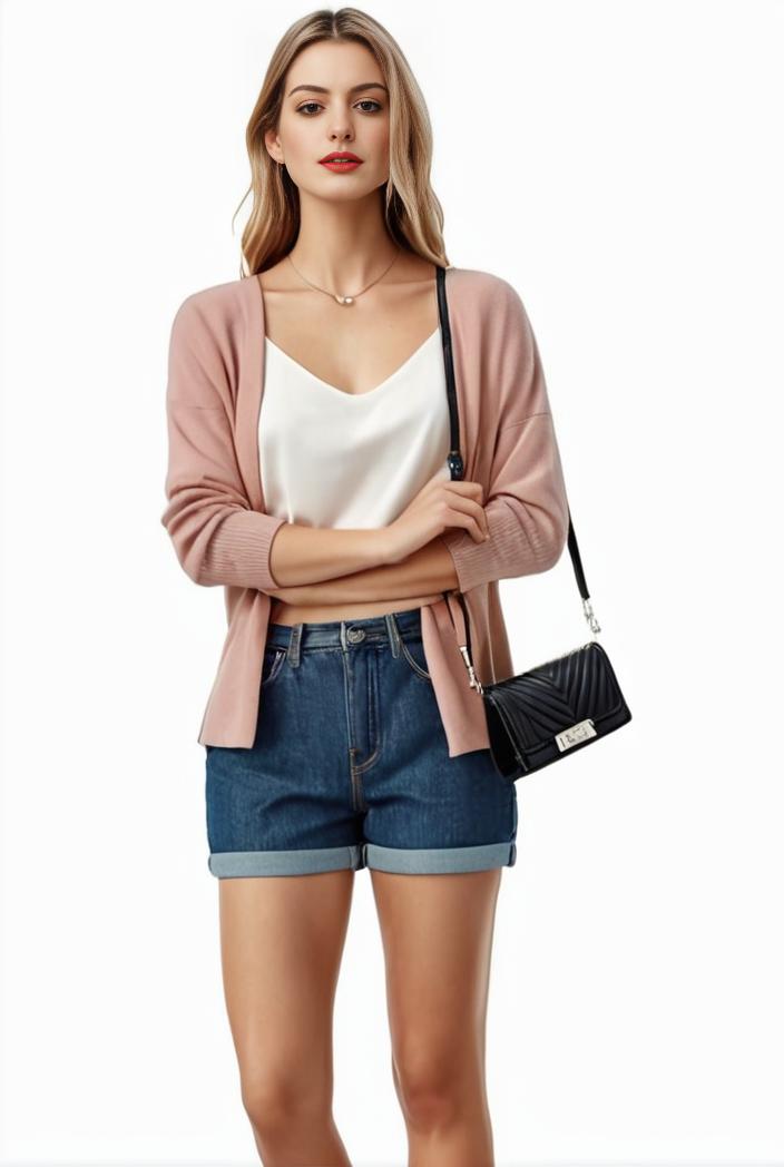 women s solid open front blazer with long sleeves for office wear 127574