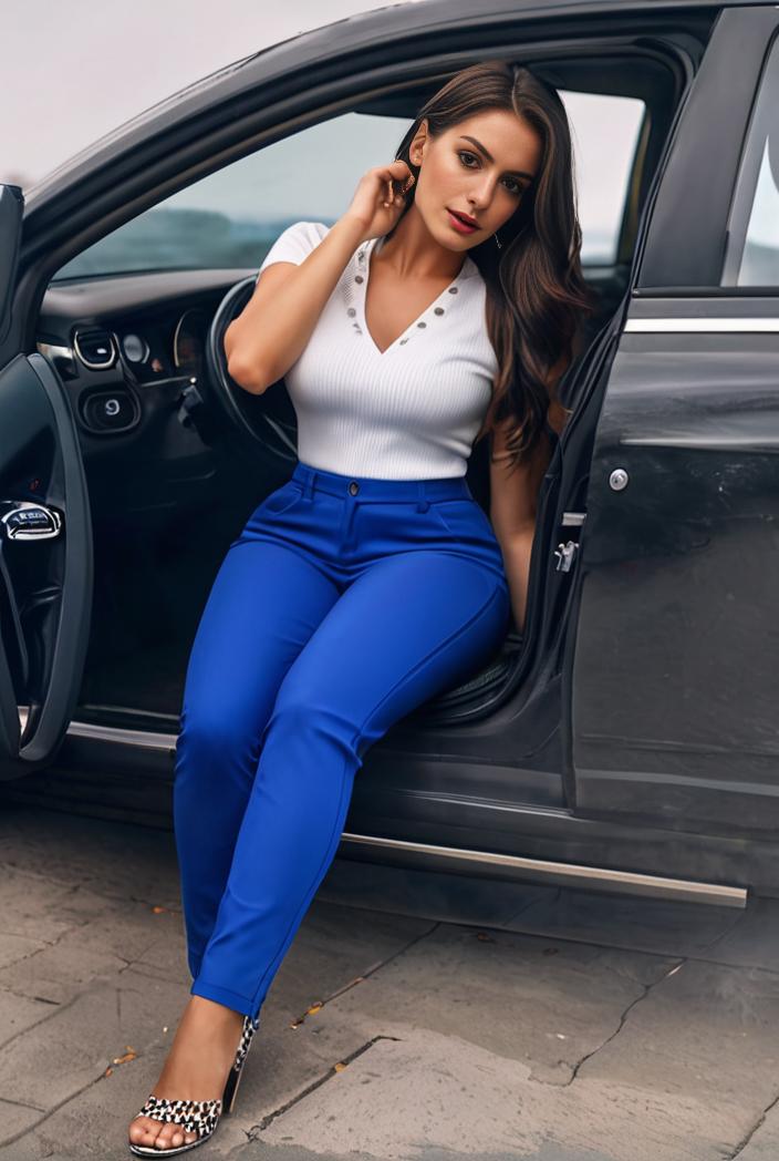 casual skinny jeans with ripped holes and slant pockets 132620