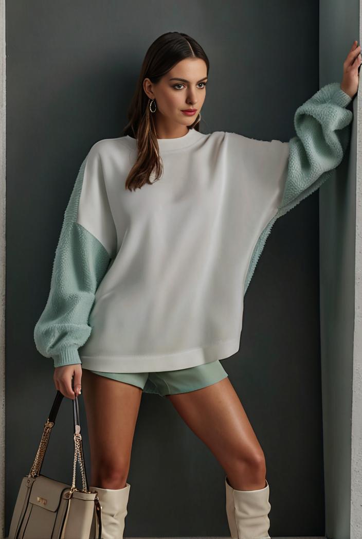 cozy letter print drop shoulder sweatshirt for women to stay stylish and warm during fall winter 135384