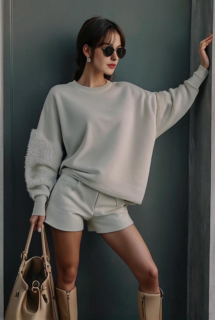 cozy letter print drop shoulder sweatshirt for women to stay stylish and warm during fall winter 135389