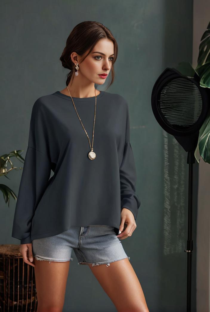 cozy letter print drop shoulder sweatshirt for women to stay stylish and warm during fall winter 135399