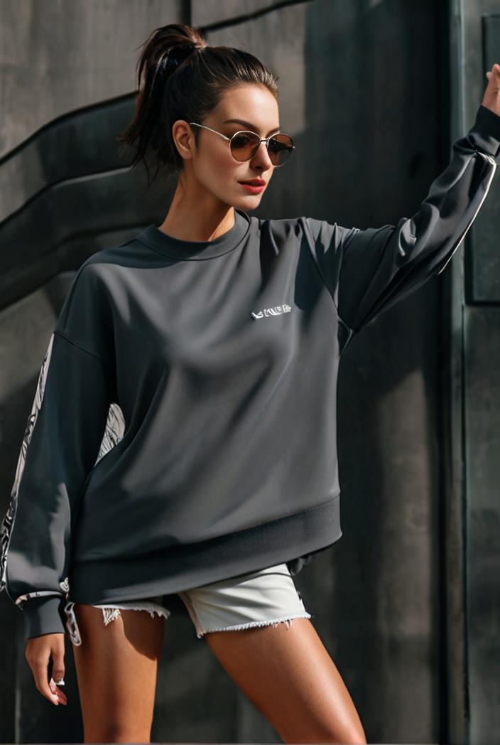 cozy letter print drop shoulder sweatshirt for women to stay stylish and warm during fall winter 135400