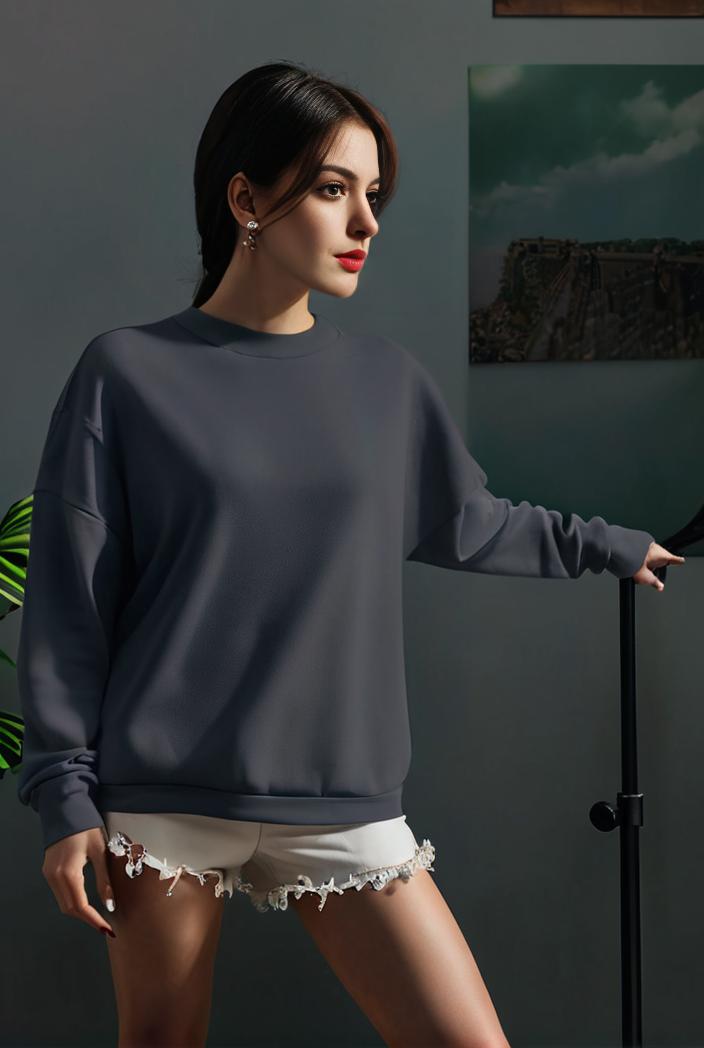 cozy letter print drop shoulder sweatshirt for women to stay stylish and warm during fall winter 135405