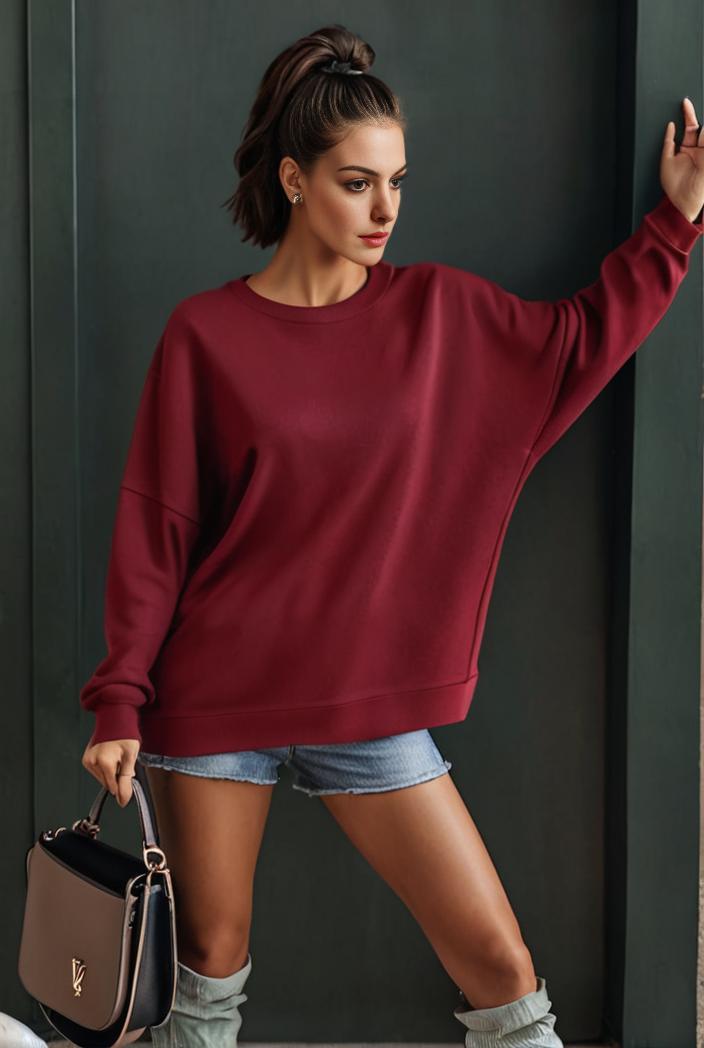cozy letter print drop shoulder sweatshirt for women to stay stylish and warm during fall winter 135416