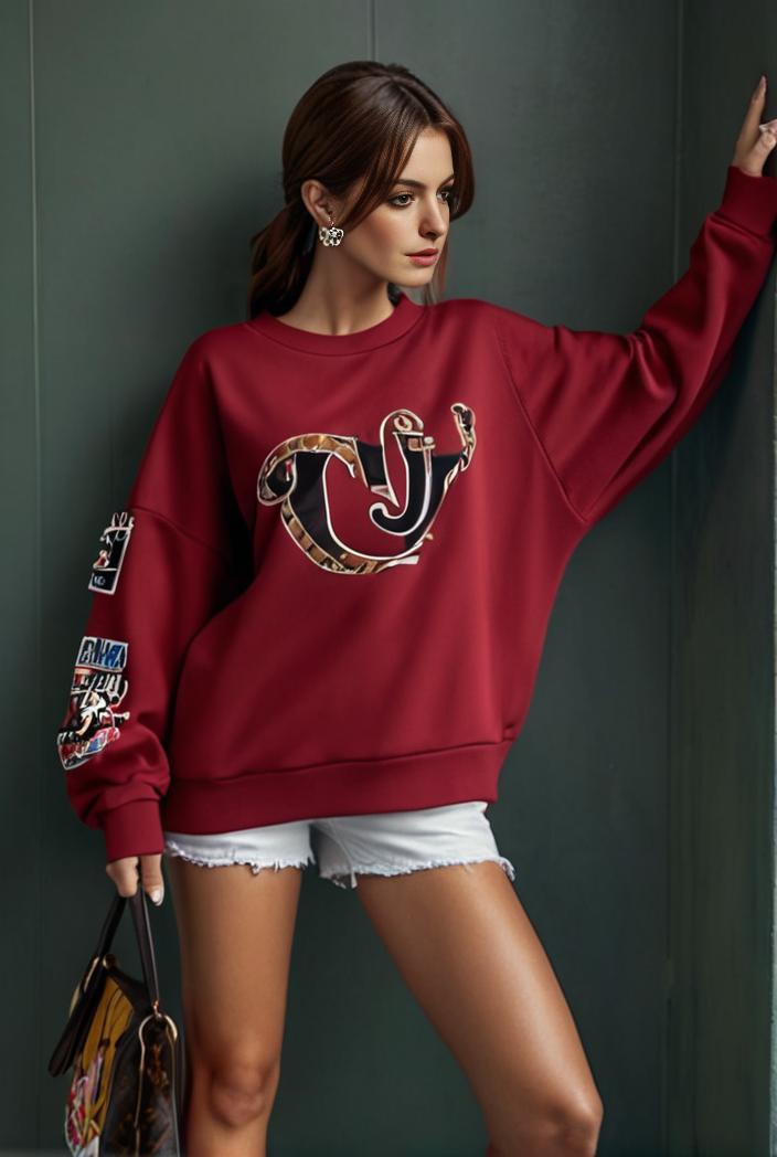 cozy letter print drop shoulder sweatshirt for women to stay stylish and warm during fall winter 135420