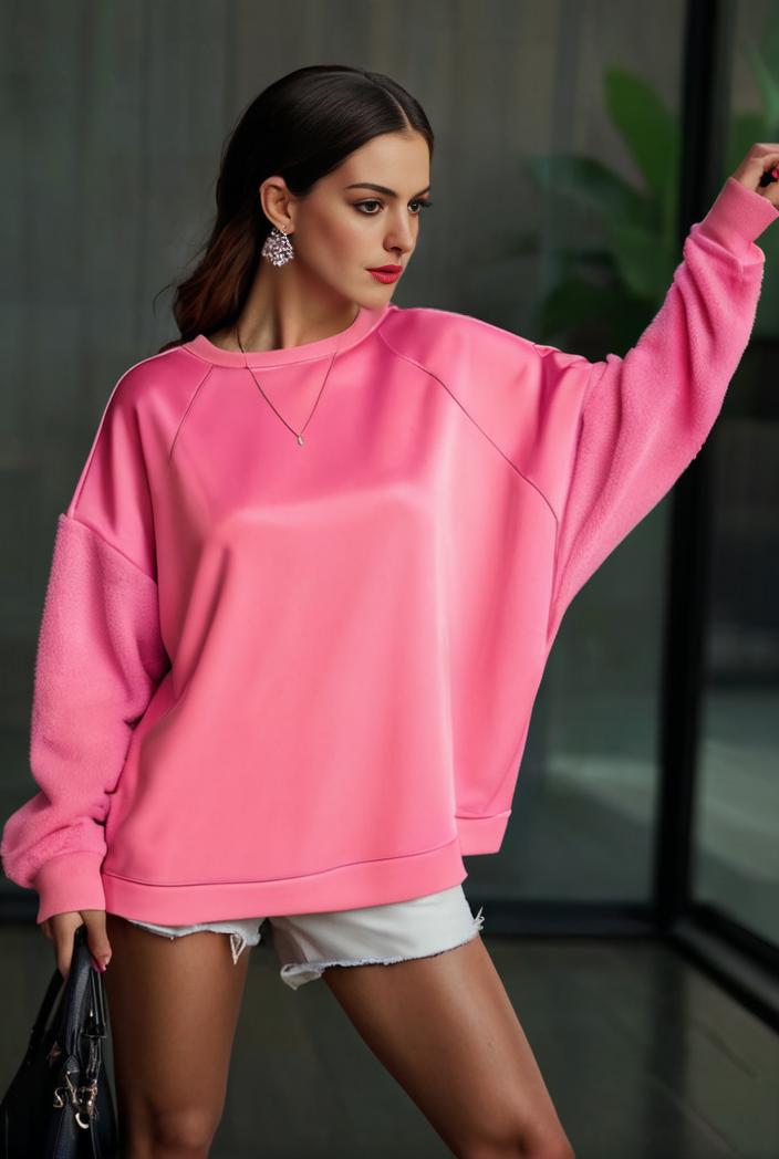 cozy letter print drop shoulder sweatshirt for women to stay stylish and warm during fall winter 135454