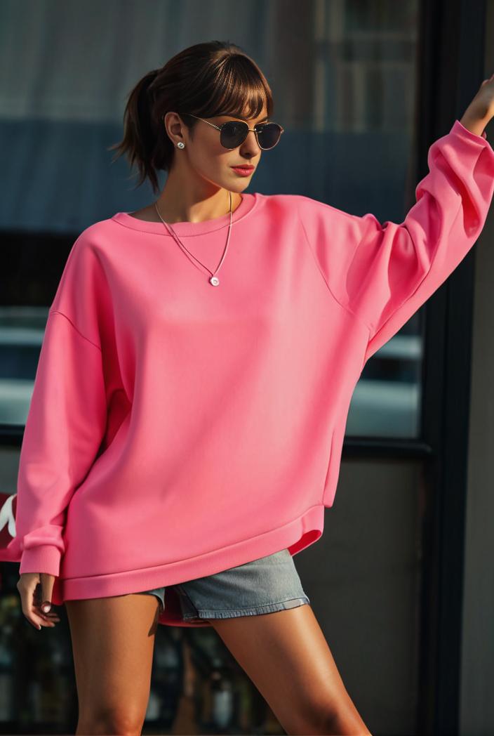 cozy letter print drop shoulder sweatshirt for women to stay stylish and warm during fall winter 135458