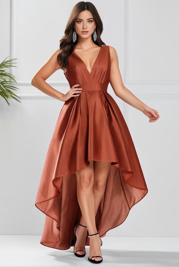 plus size sequin high low deep v neck tulle evening dresses 111836