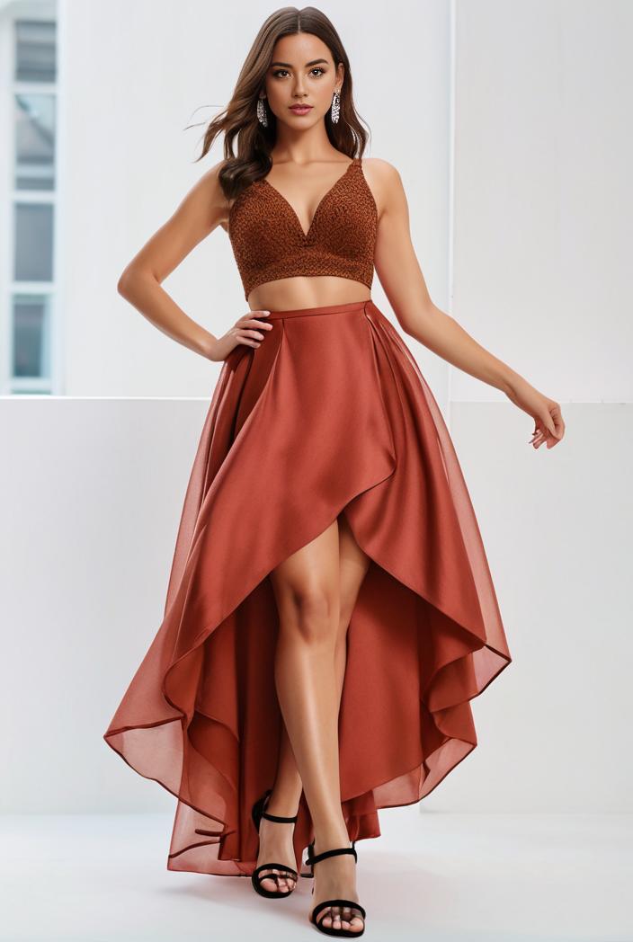 plus size sequin high low deep v neck tulle evening dresses 111840