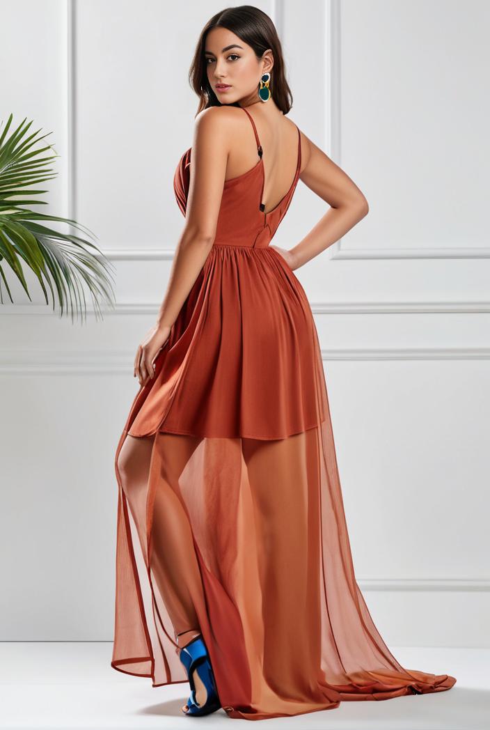plus size sequin high low deep v neck tulle evening dresses 111844
