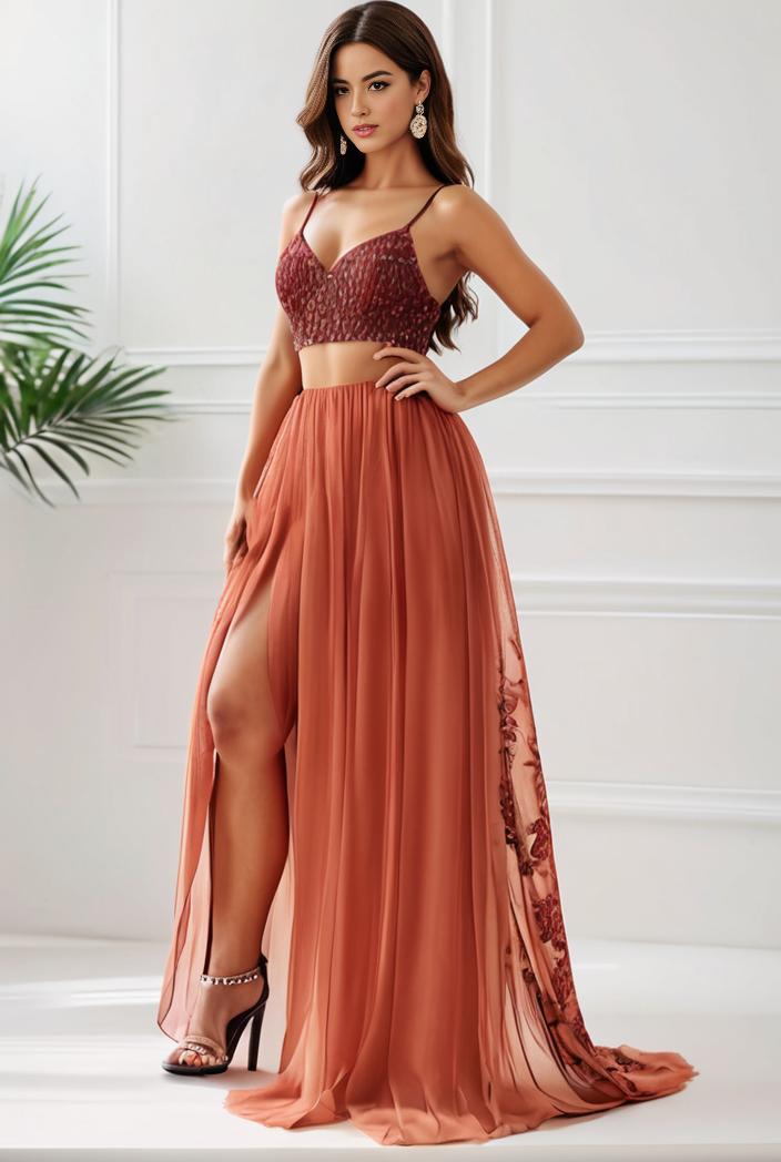 plus size sequin high low deep v neck tulle evening dresses 111846