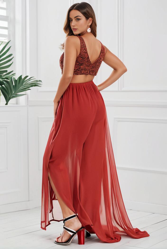 plus size sequin high low deep v neck tulle evening dresses 111848