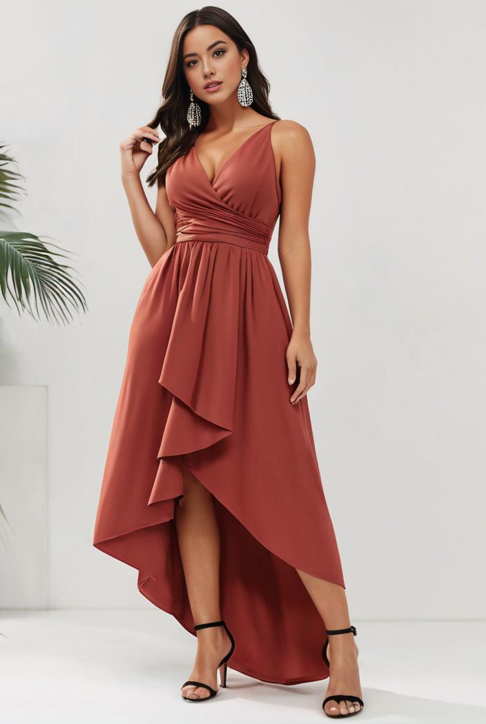 plus size sequin high low deep v neck tulle evening dresses 111858