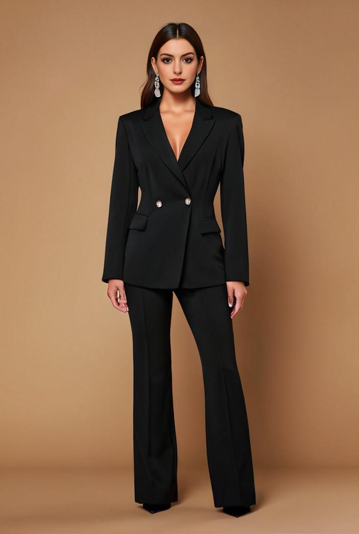 flared high waist trousers stylish bottoms perfect for spring autumn women s apparel 144045