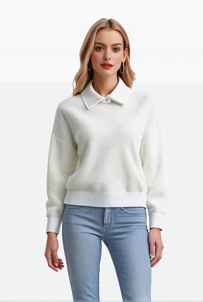 lapel denim coat with long sleeves and buttoned flap pockets stylish women s jacket 146363