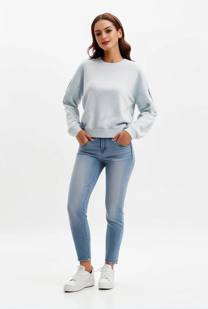 lapel denim coat with long sleeves and buttoned flap pockets stylish women s jacket 146377