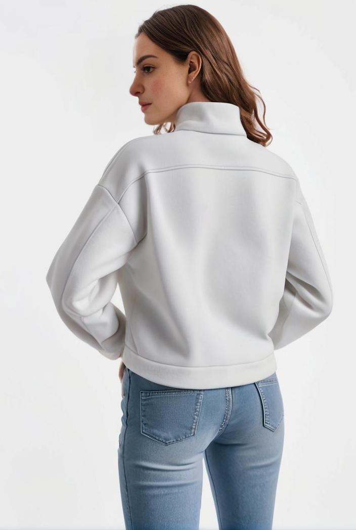 lapel denim coat with long sleeves and buttoned flap pockets stylish women s jacket 146382