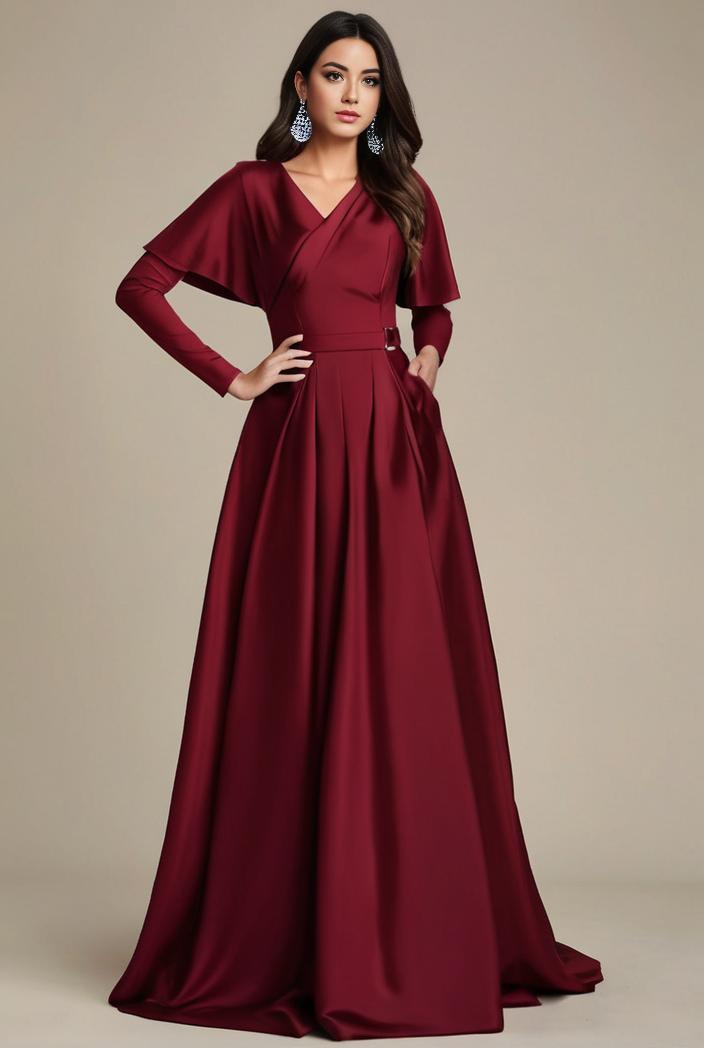 plus size simple chiffon pleated a line round neckline bridesmaid dress 112924