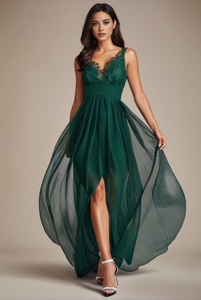 sequin bodice tulle high low evening dress with ribbon waist 115334
